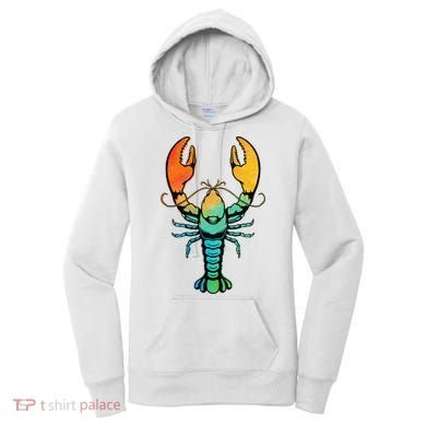Retro Crawfish Design Louisiana Crayfish Lobster Women's Hoodie