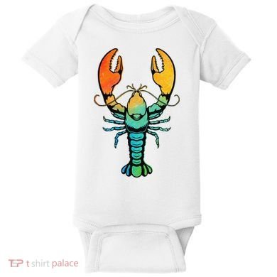 Retro Crawfish Design Louisiana Crayfish Lobster Baby Bodysuit