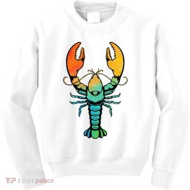 Retro Crawfish Design Louisiana Crayfish Lobster Kids Sweatshirt