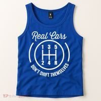 Real Cars Don't Shift Themselves Auto Racing Mechanic Funny Gift Tank Top thumb 2