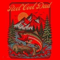 Reel Cool Dad Fishing Santa Hat thumb 1