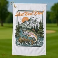 Reel Cool Dad Fishing Golf Towel thumb 1