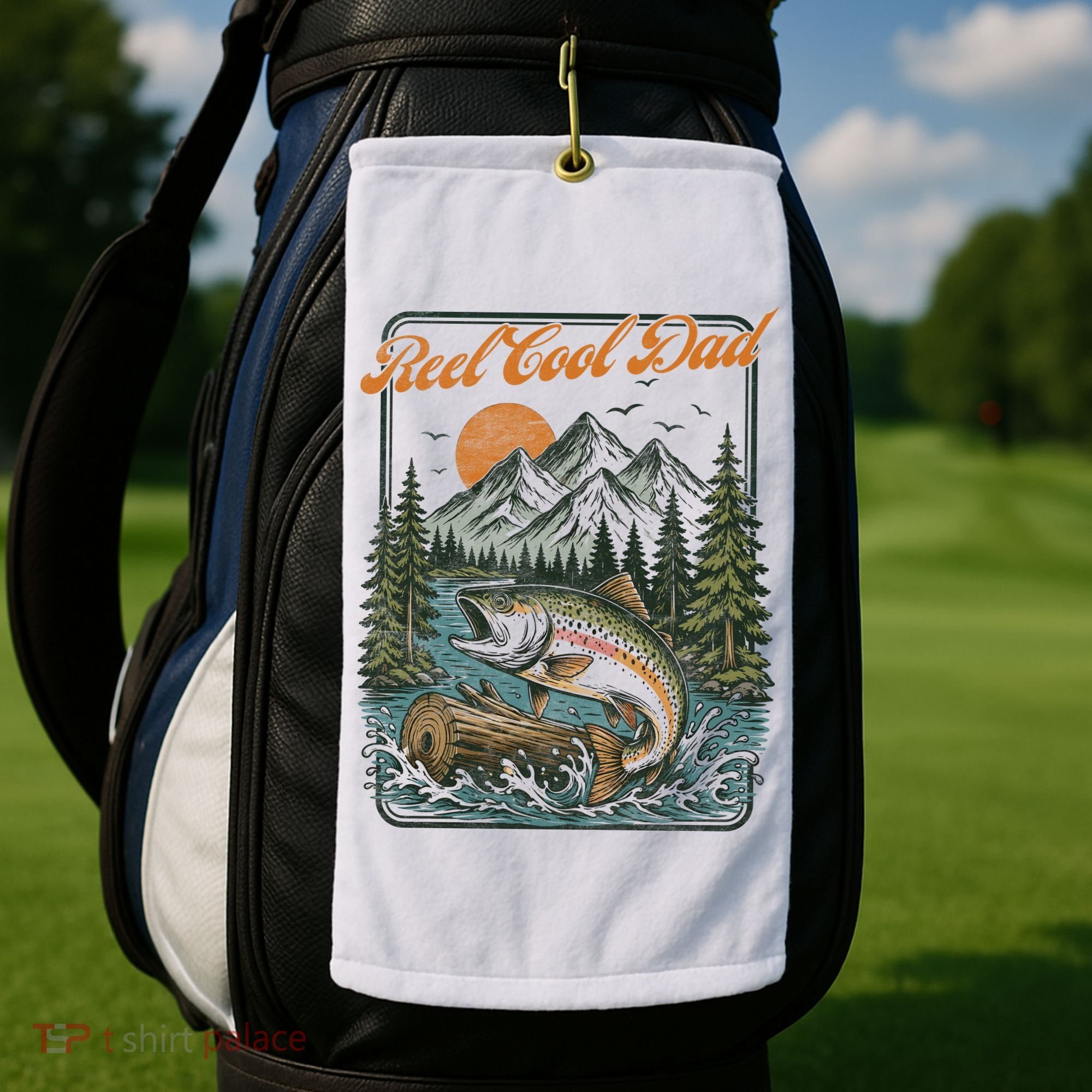 Reel Cool Dad Fishing Golf Towel