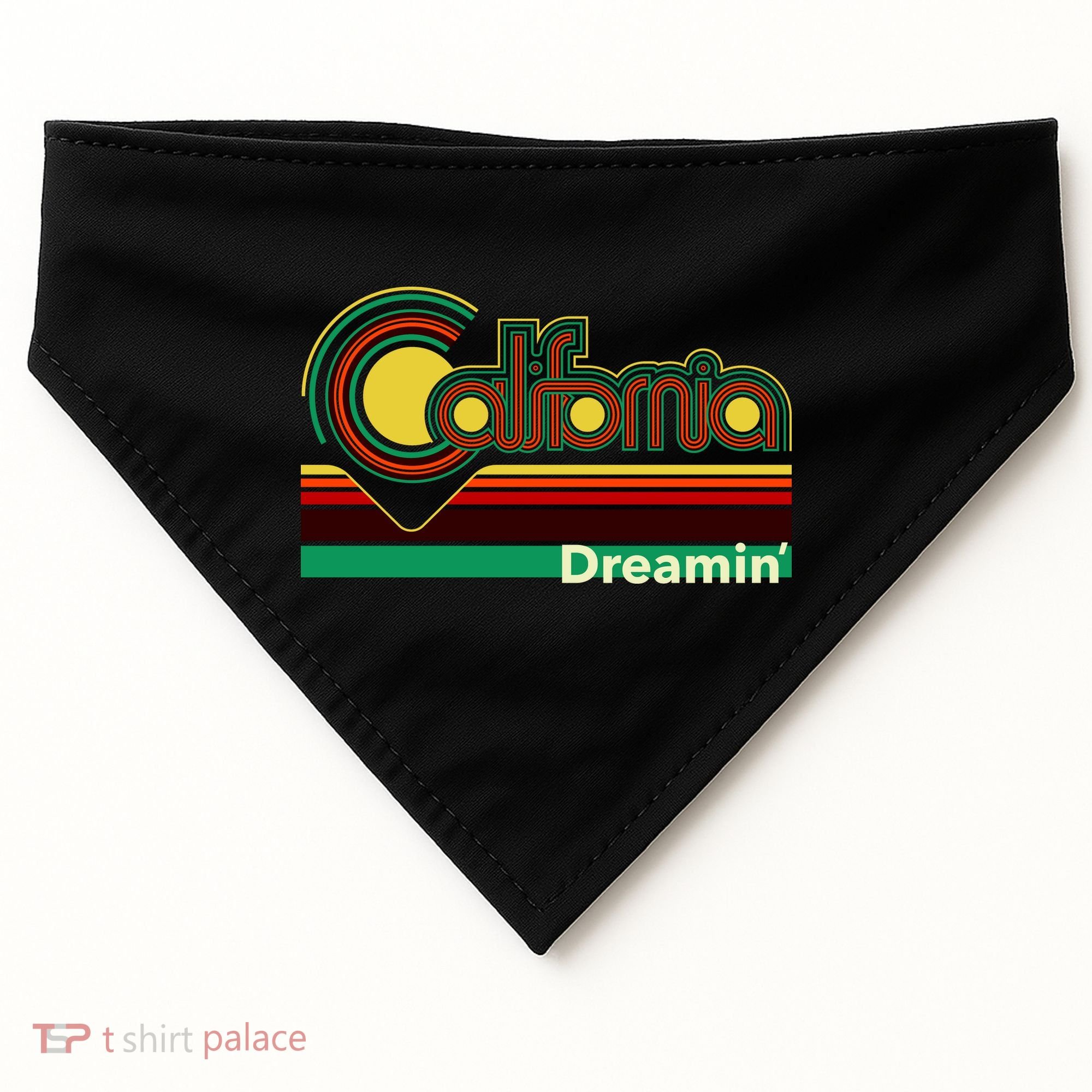 Retro California Dreamin USA-Made Doggie Bandana