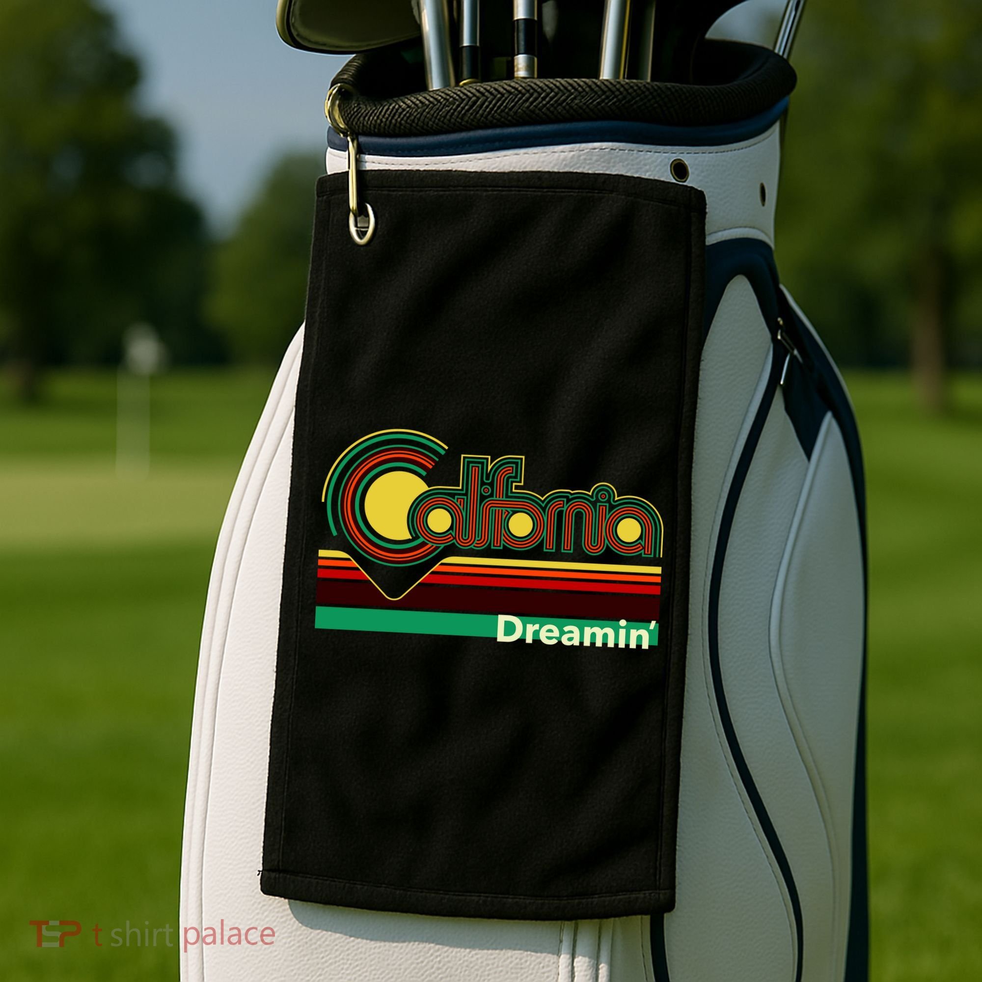 Retro California Dreamin Golf Towel
