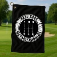 Real Cars Don't Shift Themselves Ual Transmission Gift Golf Towel thumb 1
