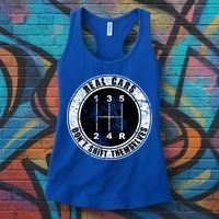 Real Cars Don't Shift Themselves Ual Transmission Gift Women's Tank Top thumb 3