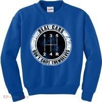 Real Cars Don't Shift Themselves Ual Transmission Gift Kids Sweatshirt thumb 0