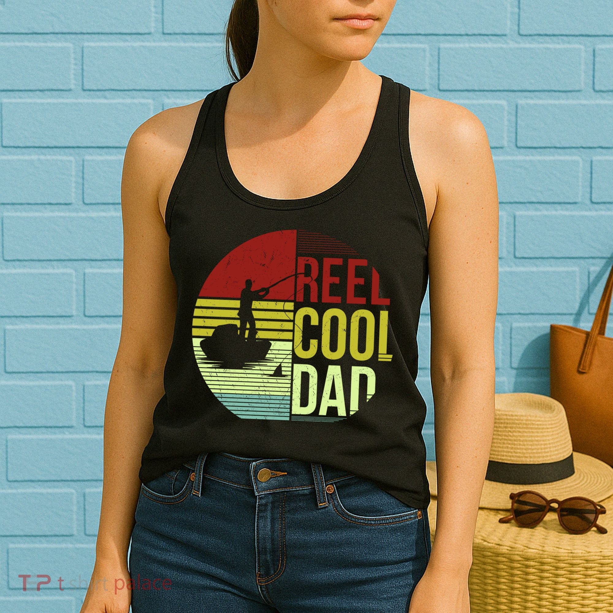 Reel Cool Dad Funny Fishing Fish Women's Tank Top