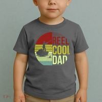 Reel Cool Dad Funny Fishing Fish Toddler T-Shirt thumb 2