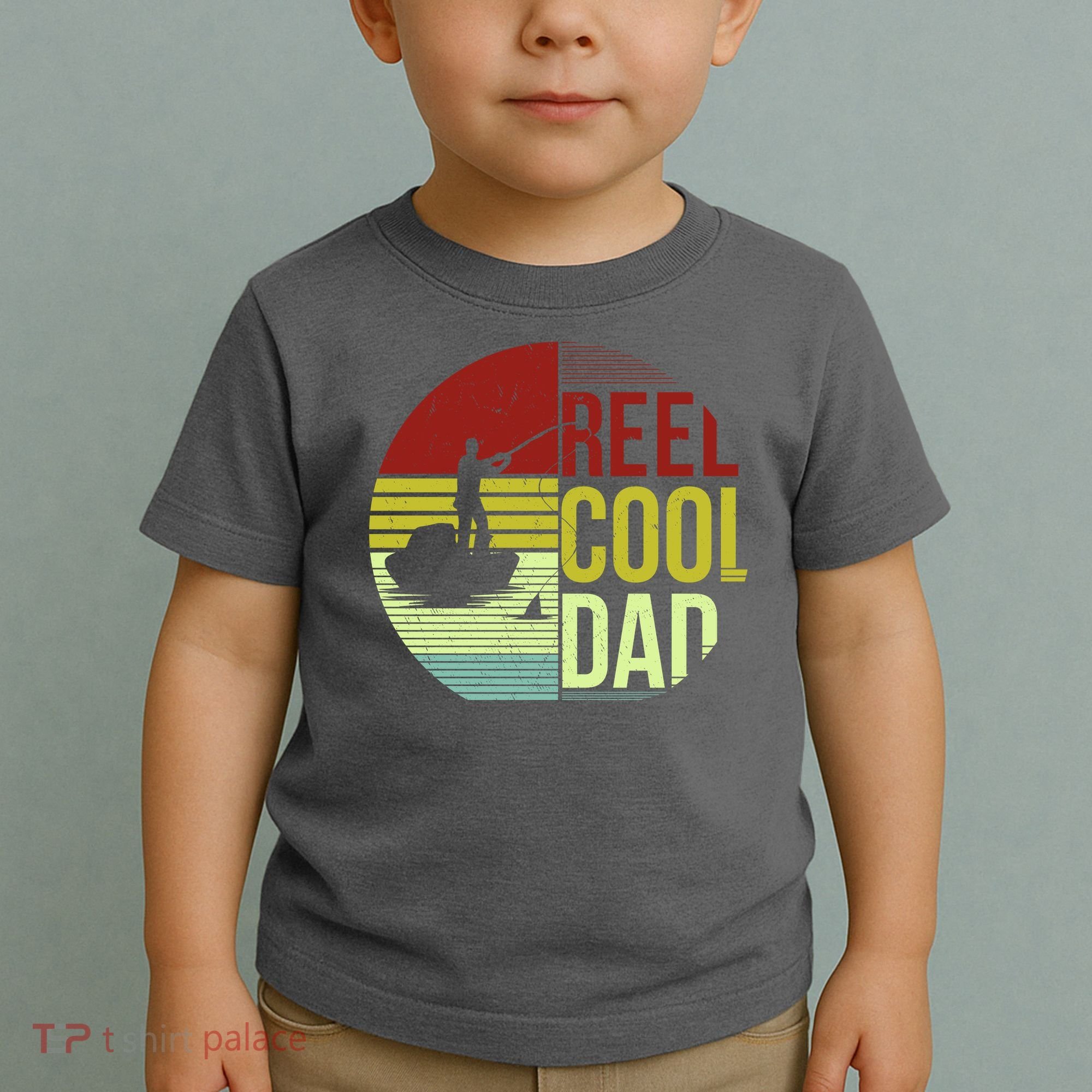 Reel Cool Dad Funny Fishing Fish Toddler T-Shirt