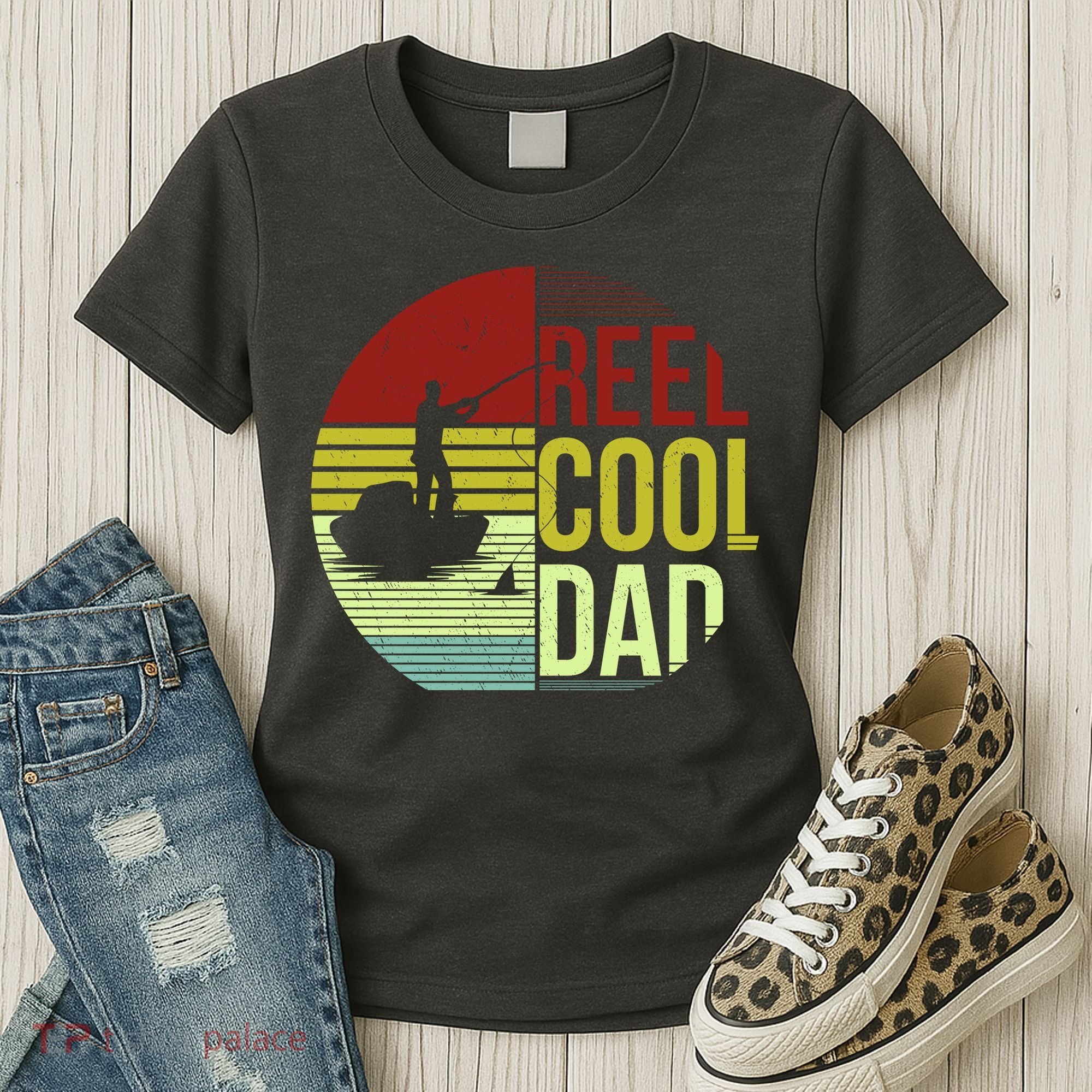 Reel Cool Dad Funny Fishing Fish Women's T-Shirt