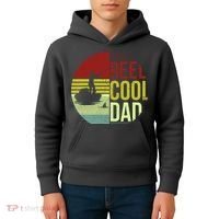 Reel Cool Dad Funny Fishing Fish Kids Hoodie thumb 4