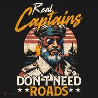Real Captains Don’T Need Roads Motor Boat Captain Gift Pajama Set thumb 2