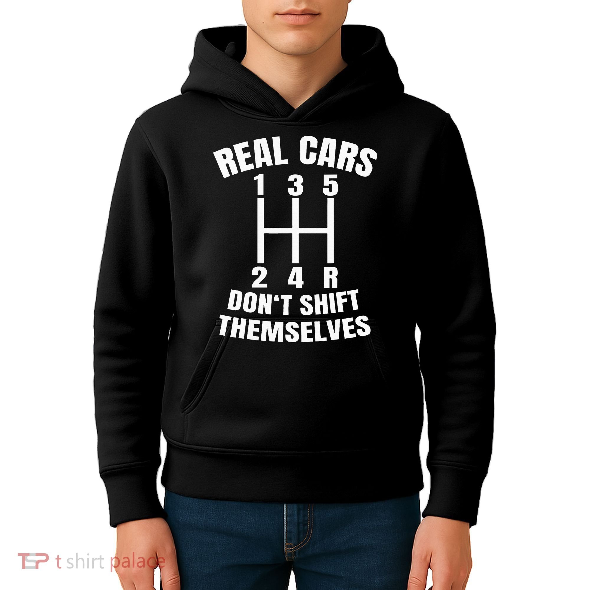 Real Cars DonT Shift Themselves Mechanic Auto Racing Kids Hoodie
