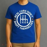 Real Cars Dont Shift Themselves Ual Shift Mechanic Gift T-Shirt thumb 3