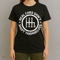 Real Cars Dont Shift Themselves Ual Shift Mechanic T-Shirt thumb 4