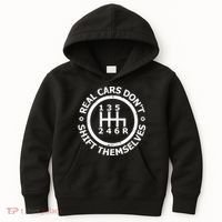 Real Cars Dont Shift Themselves Ual Shift Mechanic Kids Hoodie thumb 0
