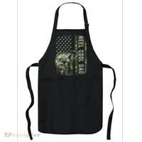 Reel Cool Dad Camouflage American Flag Father's Day Apron thumb 0