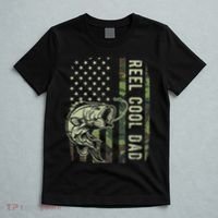 Reel Cool Dad Camouflage American Flag Father's Day T-Shirt thumb 5