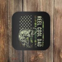 Reel Cool Dad Camouflage American Flag Father's Day Coaster thumb 0