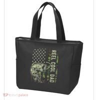 Reel Cool Dad Camouflage American Flag Father's Day Tote Bag thumb 3