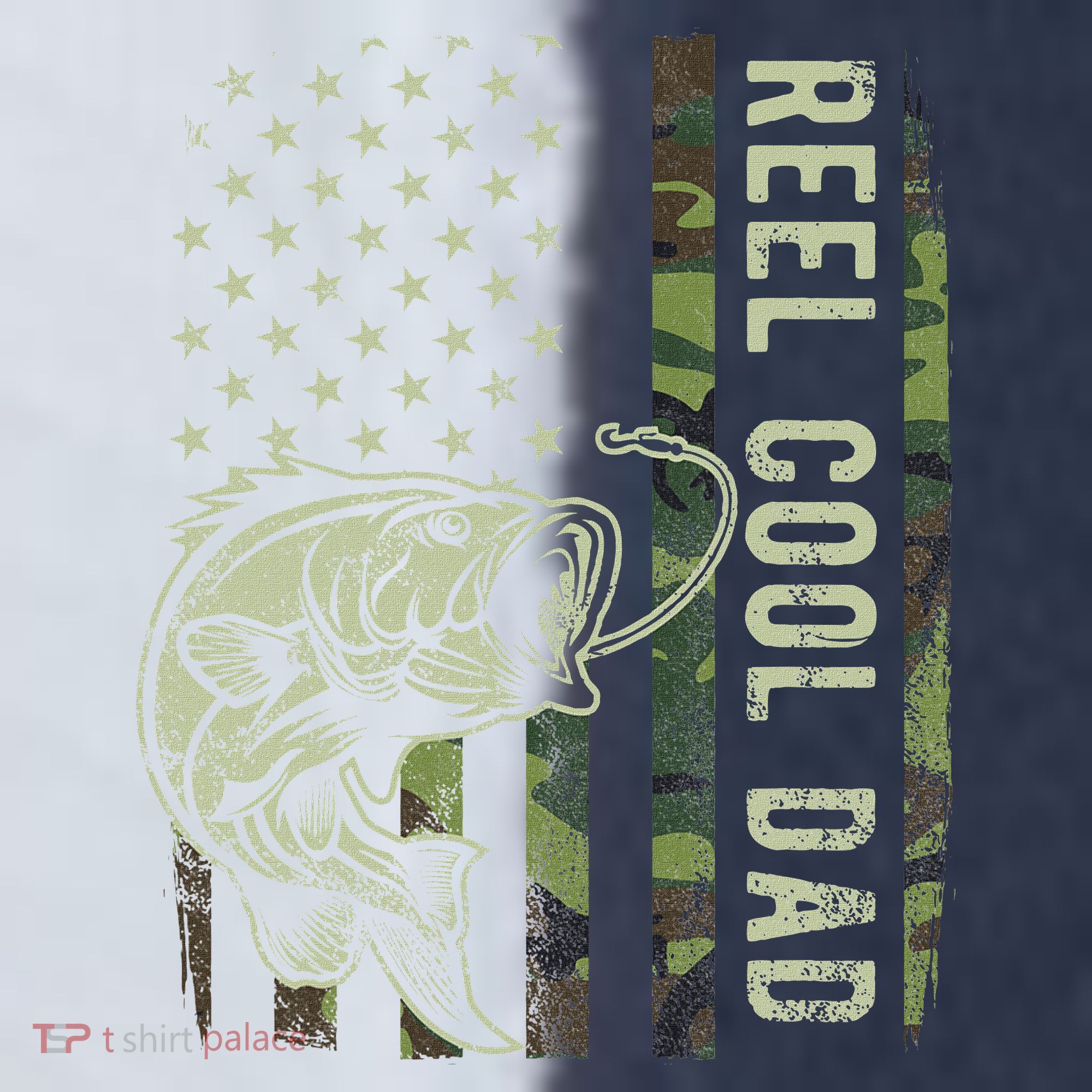 Reel Cool Dad Camouflage American Flag Father's Day Sport-Tek Competitor United Soccer Jersey