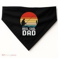 Reel Cool Dad Grandad Fisher Daddy Father's Day Fishing Gift USA-Made Doggie Bandana thumb 0