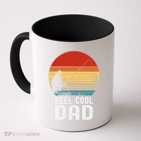 Reel Cool Dad Grandad Fisher Daddy Father's Day Fishing Gift Coffee Mug thumb 0