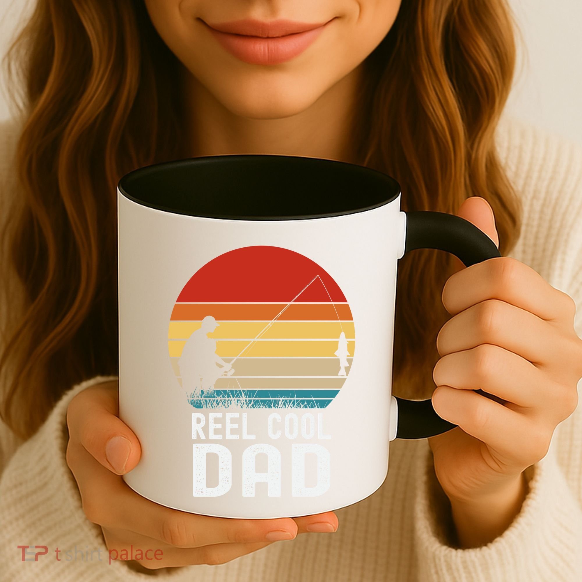 Reel Cool Dad Grandad Fisher Daddy Father's Day Fishing Gift Coffee Mug