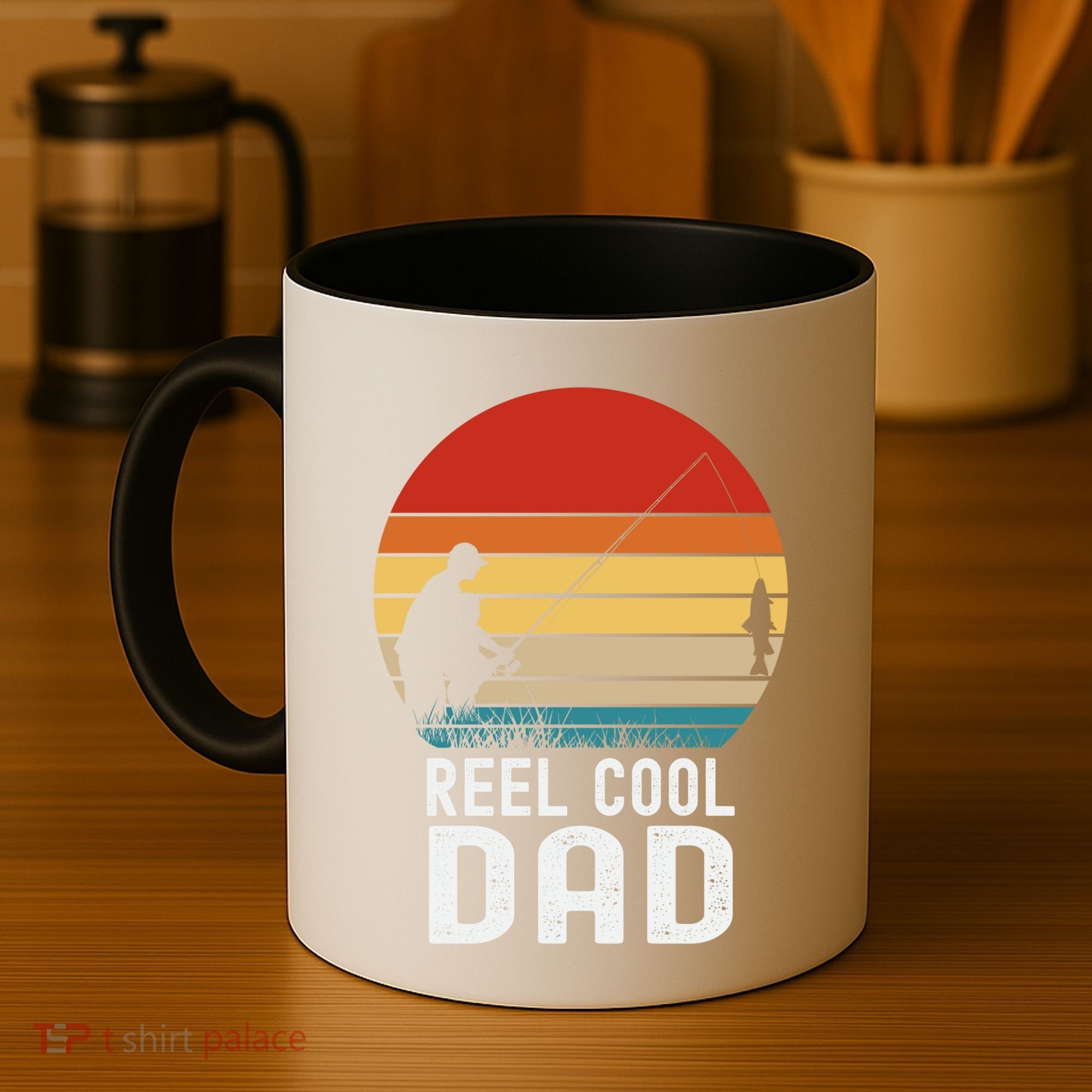 Reel Cool Dad Grandad Fisher Daddy Father's Day Fishing Gift Coffee Mug