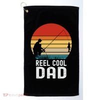 Reel Cool Dad Grandad Fisher Daddy Father's Day Fishing Gift Golf Towel thumb 0