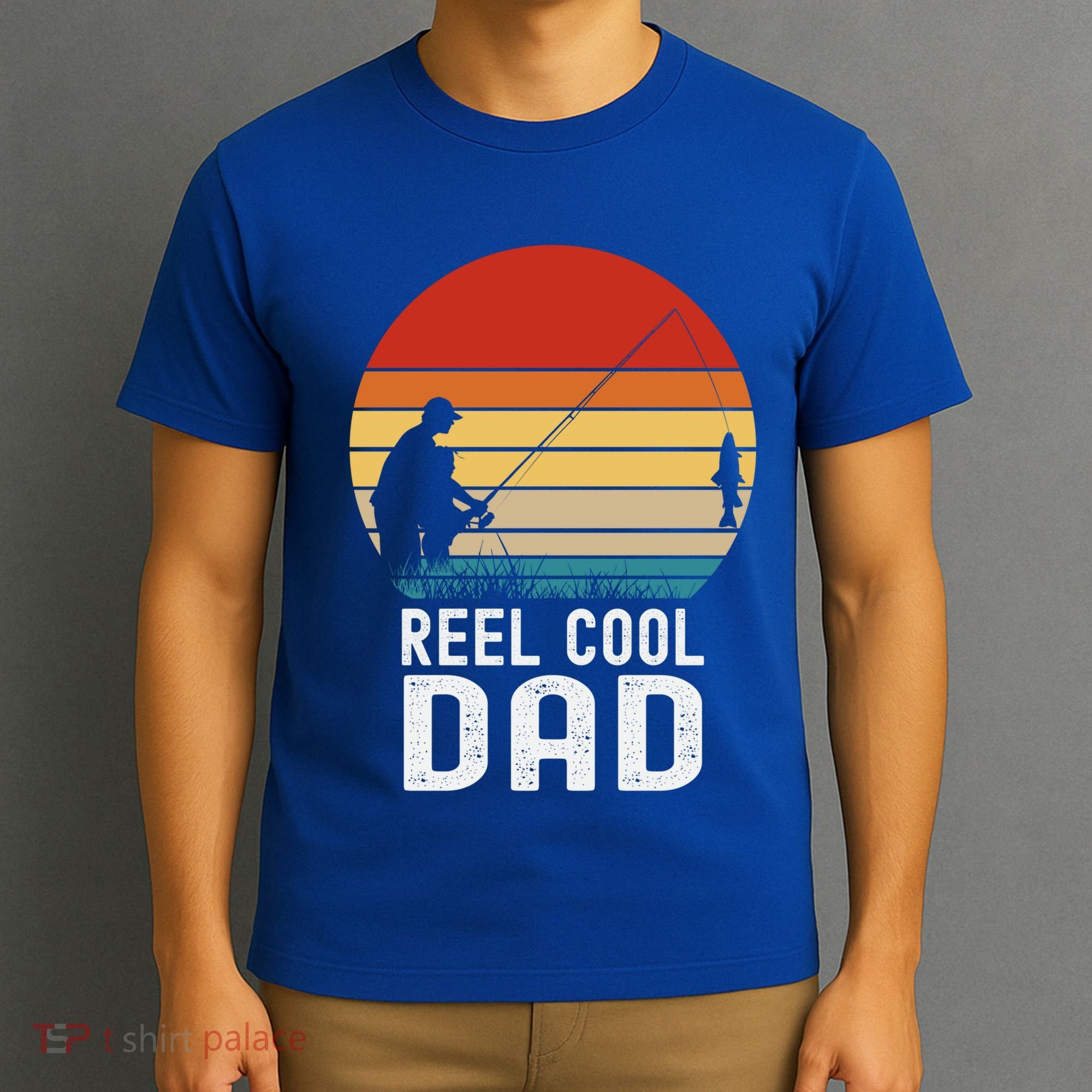 Reel Cool Dad Grandad Fisher Daddy Father's Day Fishing Gift T-Shirt