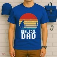 Reel Cool Dad Grandad Fisher Daddy Father's Day Fishing Gift T-Shirt thumb 6