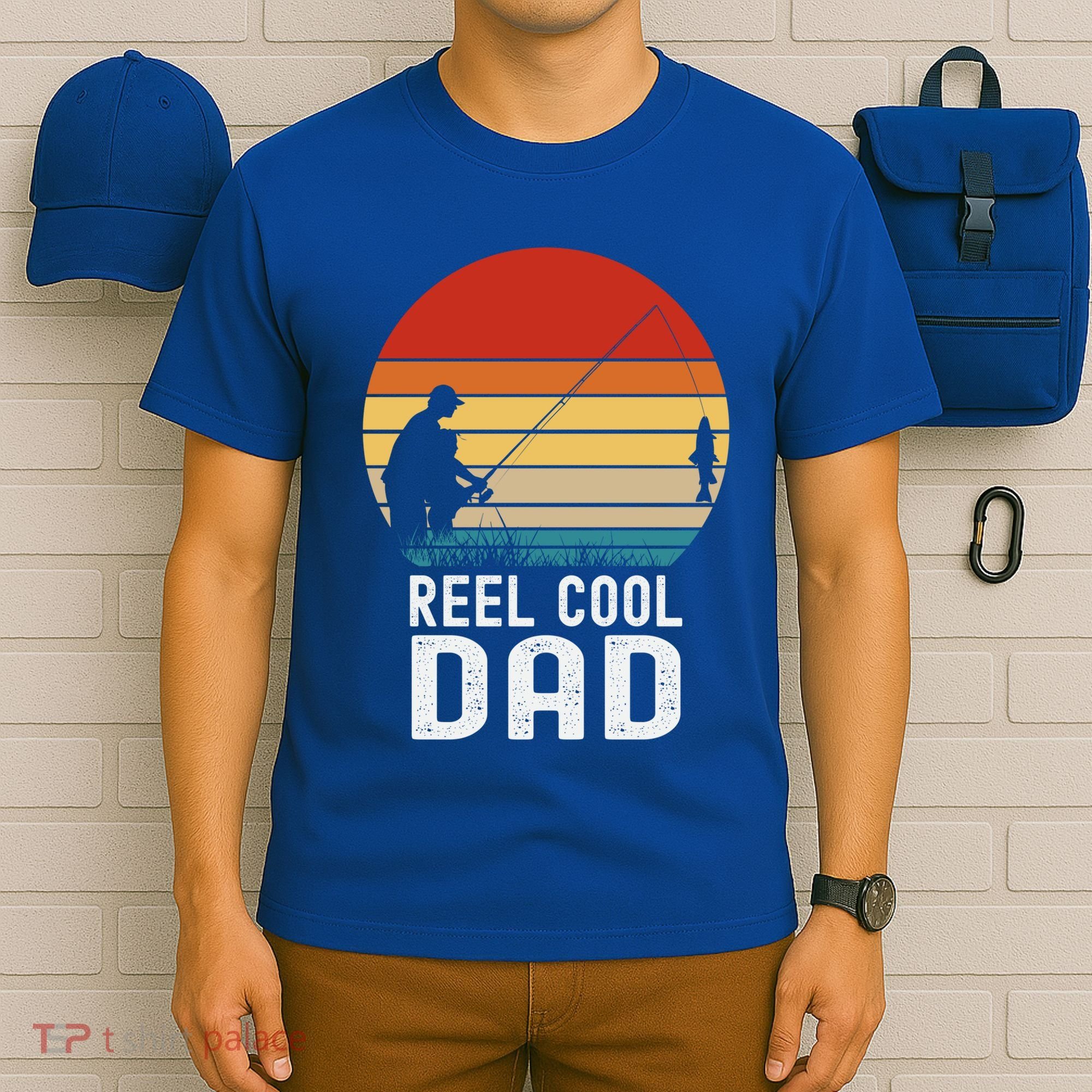 Reel Cool Dad Grandad Fisher Daddy Father's Day Fishing Gift T-Shirt