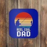 Reel Cool Dad Grandad Fisher Daddy Father's Day Fishing Gift Coaster thumb 0