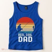 Reel Cool Dad Grandad Fisher Daddy Father's Day Fishing Gift Tank Top thumb 2