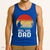 Reel Cool Dad Grandad Fisher Daddy Father's Day Fishing Gift Tank Top thumb 3