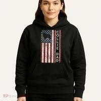 Rough Collie Dad 4th July American Flag Fathers Day Hoodie thumb 5