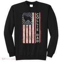 Rough Collie Dad 4th July American Flag Fathers Day Sweatshirt thumb 0