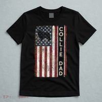 Rough Collie Dad 4th July American Flag Fathers Day T-Shirt thumb 5