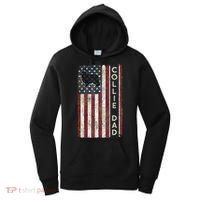 Rough Collie Dad 4th July American Flag Fathers Day Women's Hoodie thumb 0