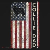Rough Collie Dad 4th July American Flag Fathers Day Mousepad thumb 1