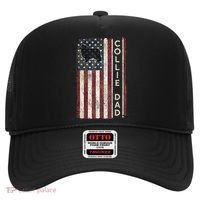 Rough Collie Dad 4th July American Flag Fathers Day Hat thumb 0
