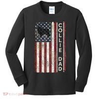 Rough Collie Dad 4th July American Flag Fathers Day Kids Long Sleeve Shirt thumb 0