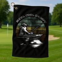 Reel Cool Daddy Fishing Golf Towel thumb 1