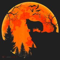 Rough Collie Dog And Moon Halloween Costume Dog Lover Women's Sweatshirt thumb 2