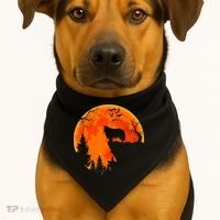 Rough Collie Dog And Moon Halloween Costume Dog Lover USA-Made Doggie Bandana thumb 1
