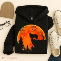 Rough Collie Dog And Moon Halloween Costume Dog Lover Hoodie thumb 4