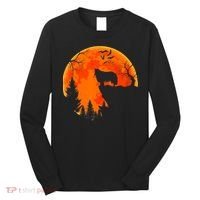 Rough Collie Dog And Moon Halloween Costume Dog Lover Long Sleeve Shirt thumb 0